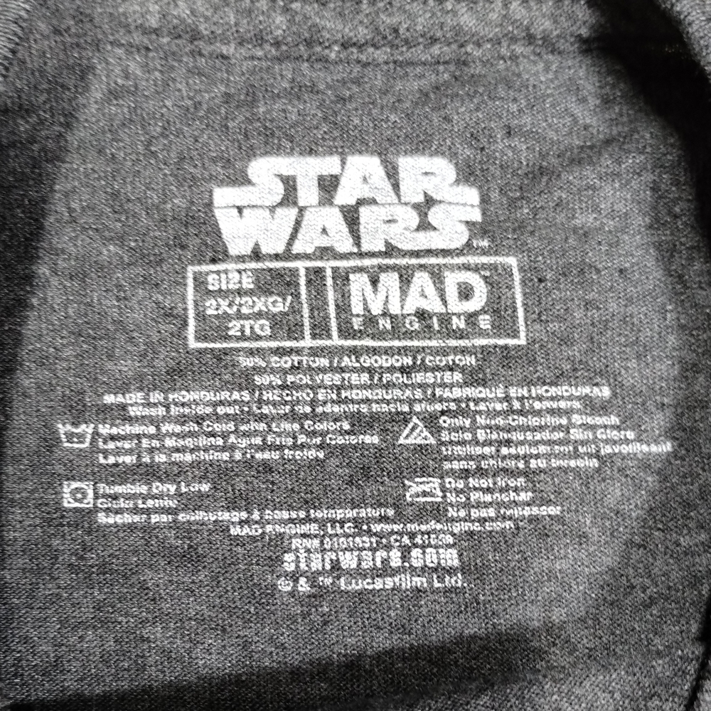 MAD Engine Star Wars Graphic Tee Van Gogh Style XXL Gray Casual Retro - Picture 2 of 5